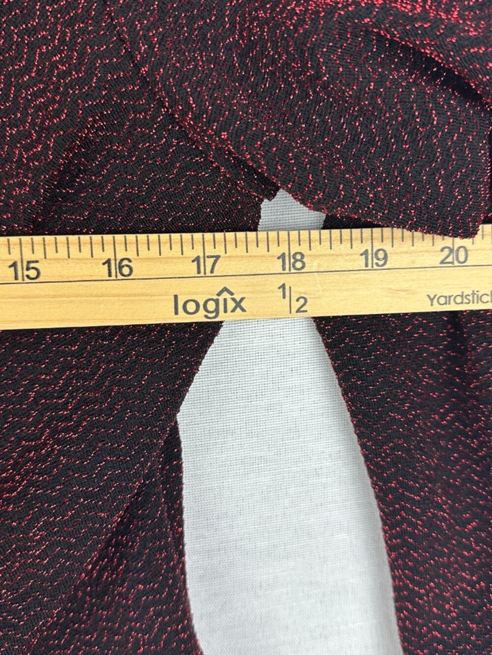 DRESSBARN BURGUNDY SPARKLY TWO-PIECE LOOK WOMEN'S TOP SIZE XL - Picture 7 of 11
